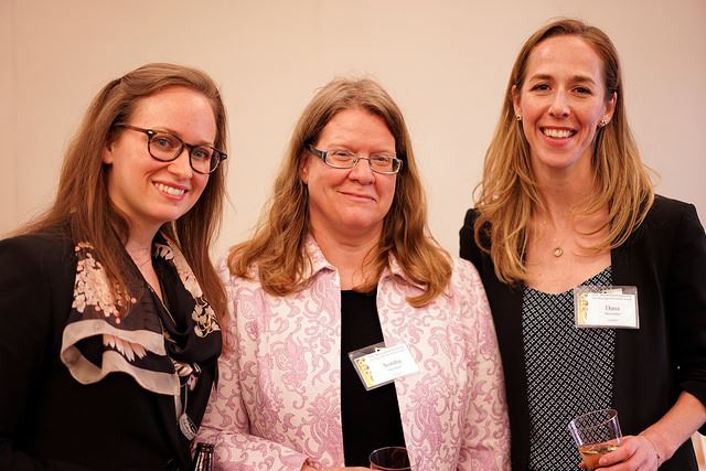 On the left, BCONE Regional Council member Hannah Moore at the 2016 Big Apple Brownfield Awards